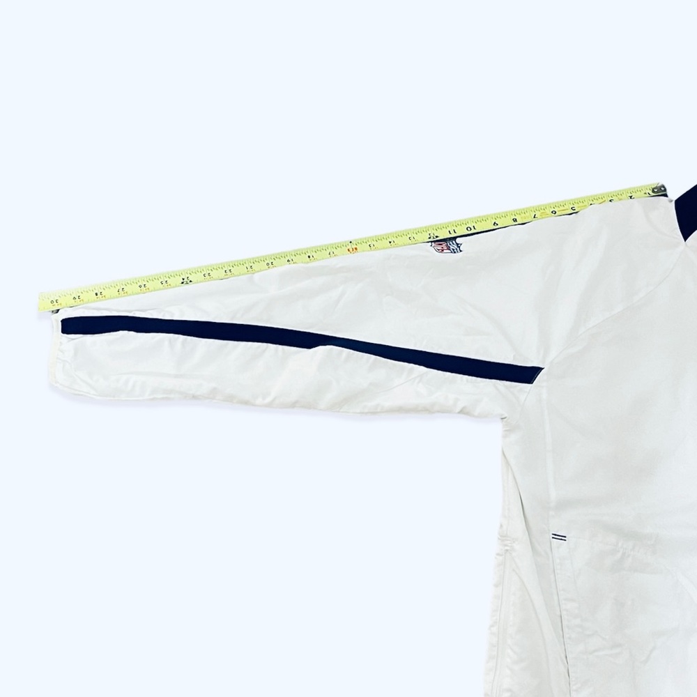 SOLD NFL Men's RBK Athletic Sideline Dallas Cowboys White/Navy Pull Over Jacket - Picture 10 of 11